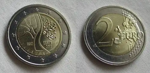 2 Euro Münze Estland 2017 Unabhängikeit Estlands Stgl. (159347)