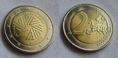 2 Euro Gedenkmünze Lettland 2015 EU Ratspräsidentschaft Stgl. (159530)