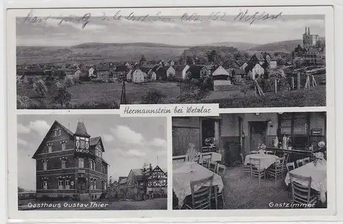 87552 Mehrbild Ak Hermannstein bei Wetzlar Gasthaus Gustav Thier 1940