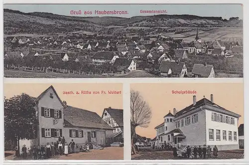 97501 Mehrbild Ak Gruß aus Haubersbronn Gasthof, Schule usw. um 1910