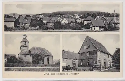 88741 Mehrbild Ak Gruß aus Wetterfeld in Hessen Gastwirtschaft usw. um 1920