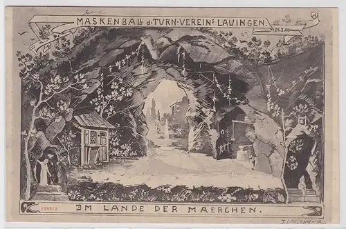 91488 Ak Maskenball des Turnvereins Lauingen 25.1.1908