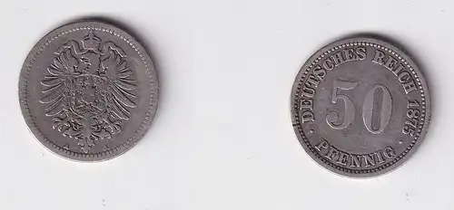 50 Pfennig Silber Münze Deutsches Reich 1875 A f.ss (165534)