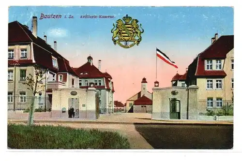 900972 Feldpost Ak Bautzen Artillerie Kaserne 1915