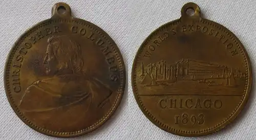 Medaille 1492 Worlds Exposition Chicago 1893 Christopher Columbus (121412)