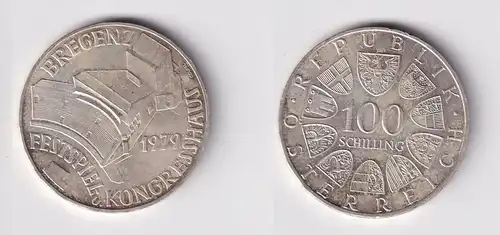 100 Schilling Silber Münze Österreich 1979 Bregenz Festspiel & Kongress (165931)