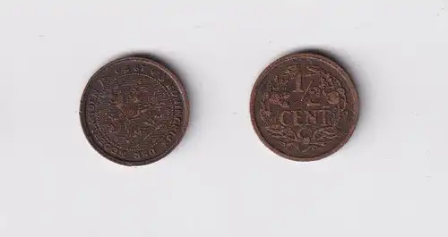 1/2 Cent Kupfer Münze Niederlande 1922 ss+ (165768)