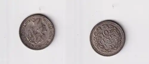 10 Cent Silber Münze Niederlande 1937 ss+ (165772)