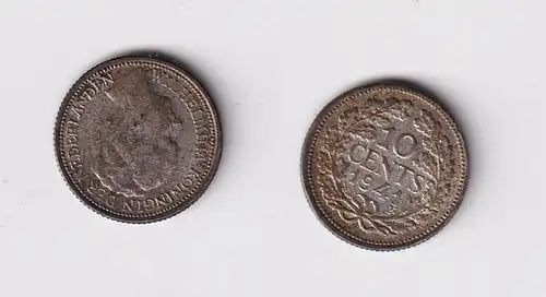 10 Cent Silber Münze Niederlande 1941 ss+ (165956)