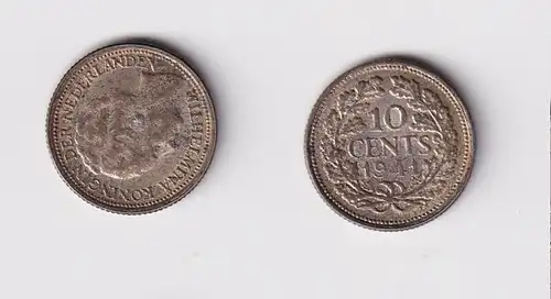 10 Cent Silber Münze Niederlande 1941 ss+ (165953)