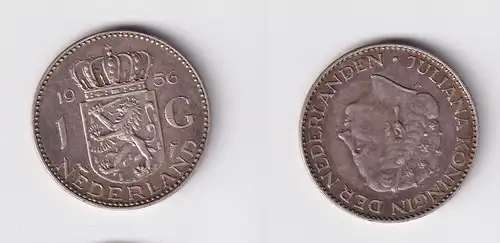 1 Gulden Silber Münze Niederlande 1956 ss (165613)