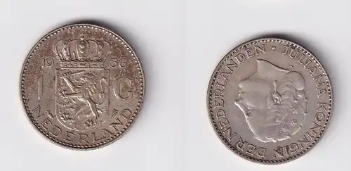 1 Gulden Silber Münze Niederlande 1956 ss (165933)