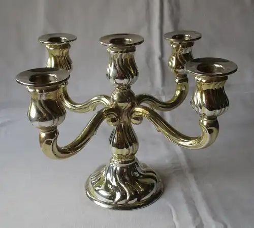 835er Silber Kerzenständer 5-flammiger Kerzenhalter im Jugendstil (163269)