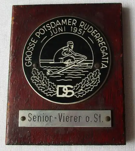 DDR Plakette Grosse Potsdamer Ruderregatta Juni 1951 Deutscher Sportbund /134334