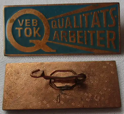 DDR Abzeichen VEB TOK Thüringer Obertrikotagen Apolda Qualitätsarbeiter (164502)