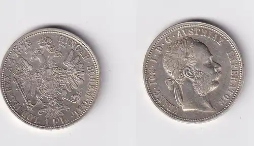 1 Gulden Silber Münze Österreich 1873 vz+ (160158)