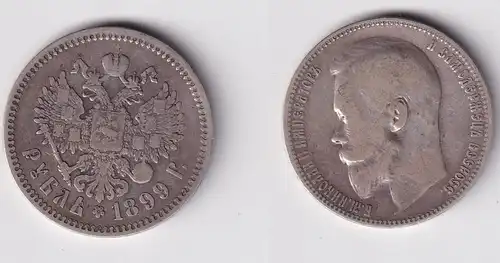 1 Rubel 50 Kopeken Silber Münze Russland 1899 f.ss (164886)