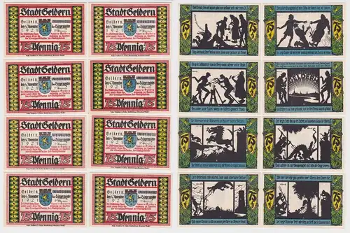 8 x 75 Pfennig Banknoten Notgeld Stadt Geldern 4.11.1921 (164286)