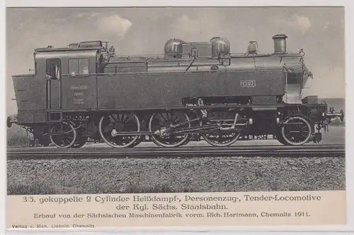 900903 Ak 3/5 gek. 2-Zyl.-Heißdampf-Perosnenzug-Tender-Lok der kgl. sächs. Bahn
