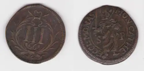 3 Pfennig Kupfer Münze Münster Dom-Kapitel 1661 ss+ (132938)