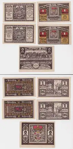 5 Banknoten Notgeld Gemeinde Herstelle 1.11.1921 (132097)