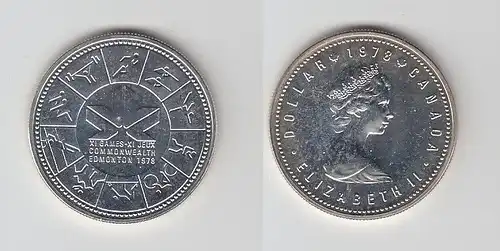 1 Dollar Silber Münze Kanada Symbole der 10 Sportarten in Edmonton 1978 (116352)
