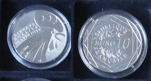 10 Euro Silbermünze Frankreich Freiheit, Gleichheit, Brüderlichkeit 2014(154207)