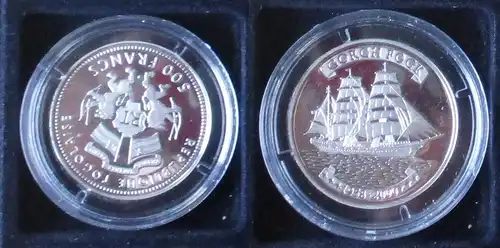 500 Francs Silber Münze Togo 2000 Segelschiff "Gorch Fock" PP (159257)