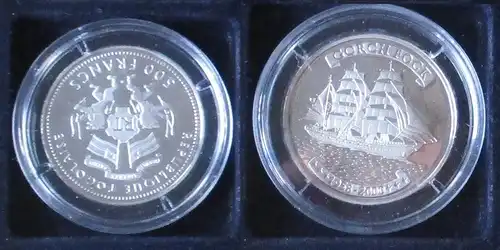 500 Francs Silber Münze Togo 2000 Segelschiff "Gorch Fock" PP (155044)