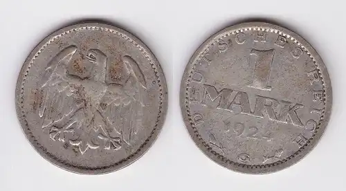 1 Reichsmark Silber Münze Weimarer Republik 1924 G ss (154452)
