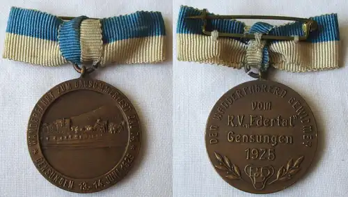 seltene Medaille Wanderfahrt BDR Gau 74 Gensungen 1925 (135470)