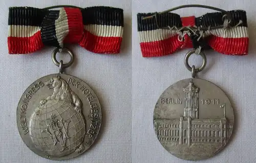 seltene Medaille Weltkongress der Hotel Besitzer Berlin 1911 (137759)