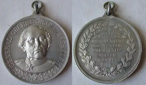 seltene Medaille Erinnerung a. Fahnenweihe ehem. 131er Witten 1904 (121408)