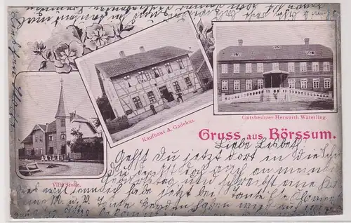 99174 Mehrbild Ak Gruß aus Börssum Kaufhaus, Villa Stolle, Gutsbesitzer 1905