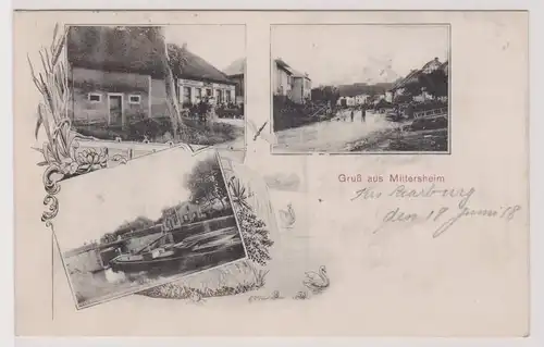 99176 Mehrbild Ak Gruß aus Mittersheim in Lothringen Ortsansichten 1918