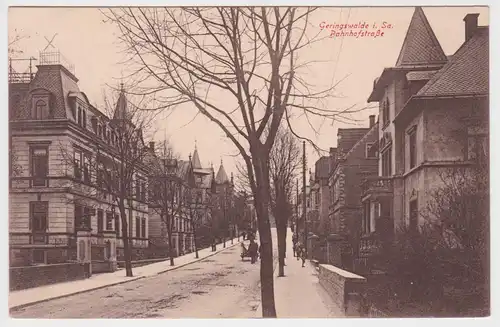 39343 Ak Geringswalde in Sachsen Bahnhofstrasse 1918