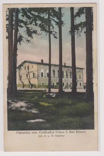 09206 Ak Gaststätte zum Goldbacher Felsen bei Bad Reinerz 1934