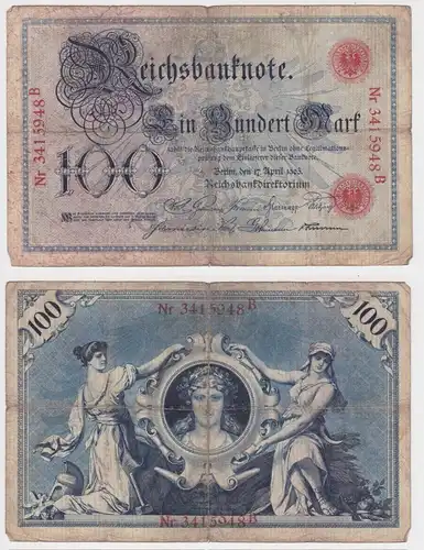 100 Mark Reichsbanknote Deutsches Reich 17.April 1903 (159594)