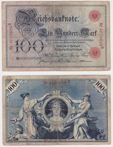 100 Mark Reichsbanknote Deutsches Reich 17.April 1903 (159336)