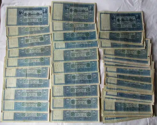 Sammlung mit 100 Banknoten 100 Mark 1910 Deutschland Rosenberg 44 (159497)
