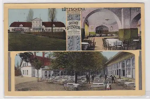 63263 Mehrbild Ak Lützschena bei Leipzig Gasthof Lützschena 1914