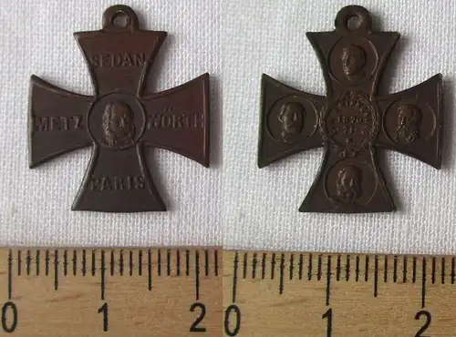 Orden Abzeichen Kreuz Sedan Metz Wörth Paris Miniatur (153862)