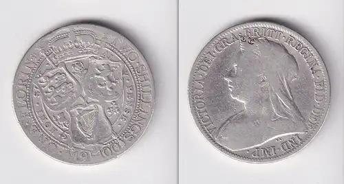 1 Florin Silber Münze Großbritannien 1900 Victoria s/ss (165759)