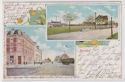 97770 Mehrbild Ak Borsdorf Strassenansichten 1906
