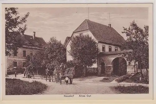 89422 Ak Neudorf altes Gut um 1920