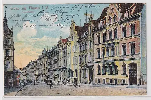 88749 Ak Gruß aus Plauen im Vogtland Hoferstrasse 1903