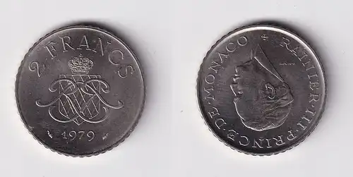 2 Francs Nickel Münze Monaco 1979 Stgl. KM:157 (165628)