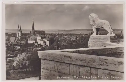 904232 Ak Mühlhausen in Thüringen Blick auf die Stadt vom Ehrenmal  um 1940