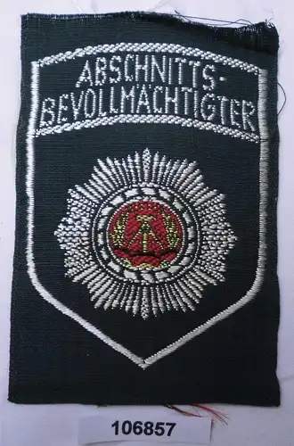 DDR Stoffabzeichen Aufnäher ABV Abschnittsbevollmächtigter VP Polizei (106857)