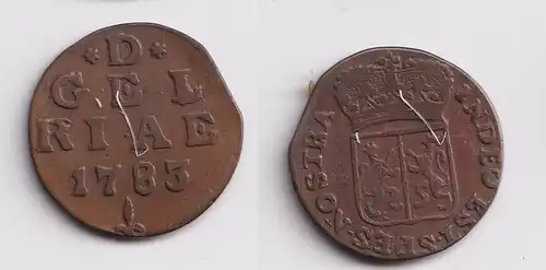 1 Duit Bronze Münze Niederlande Gelderland 1783 ss (159857)